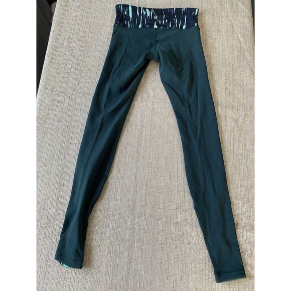 LULULEMON Wunder Under Pant III Reversible Dark Fuel / Menthol 4 - Picture 3 of 8